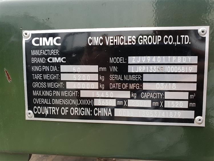 Sơ mi rơ mooc sàn cimc 3 trục 20 feet chở container