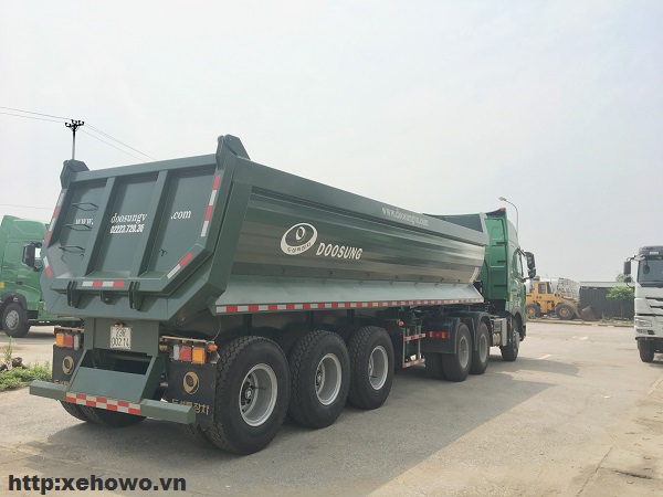 Xe đầu kéo hổ vồ kéo móc ben doosung