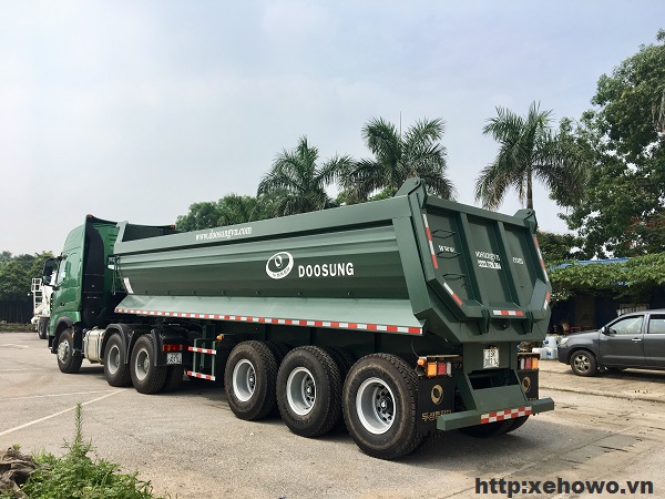 Xe đầu kéo howo 420hp sơ mi rơ mooc ben