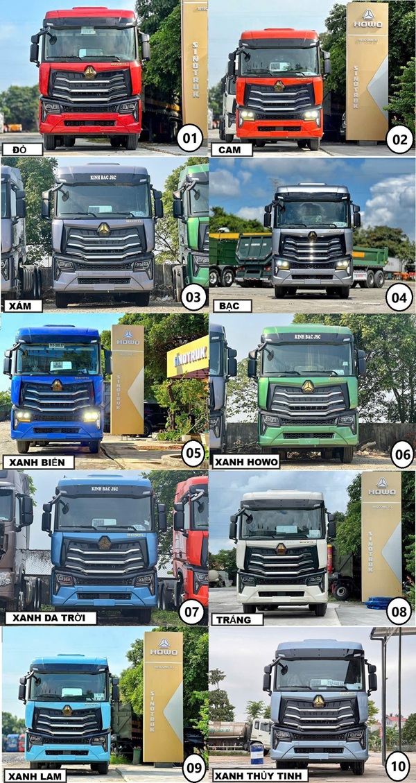 Mầu xe đầu kéo Howo Max